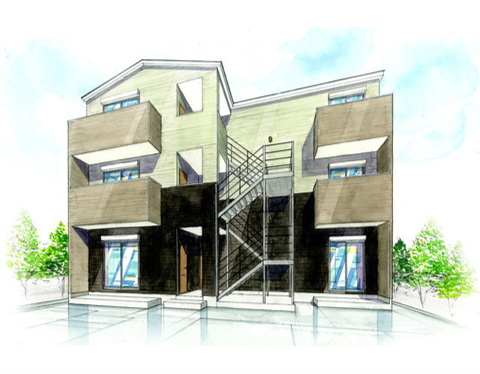 木造3階建てアパート 平塚